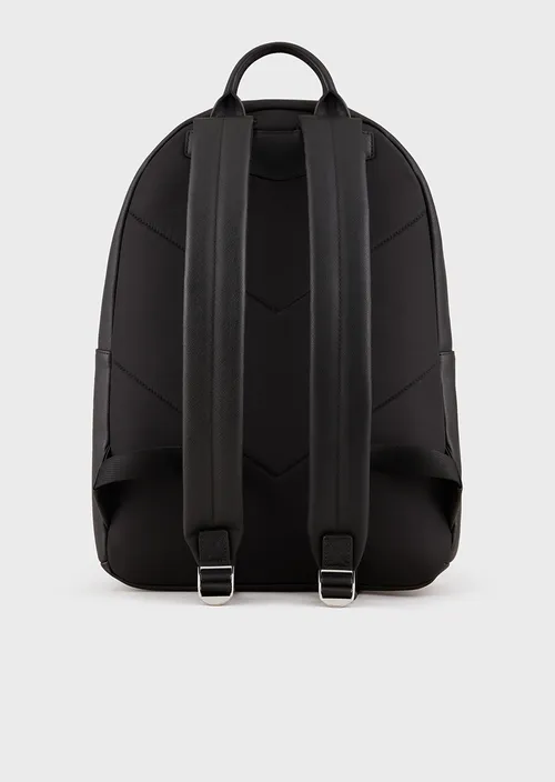 Emporio Armani Sac à dos en cuir régénéré plaquette aigle