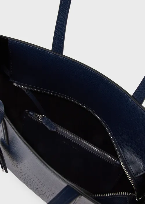 Emporio Armani Sac cabas finition liégée avec bijou de sac et grand logo perforé