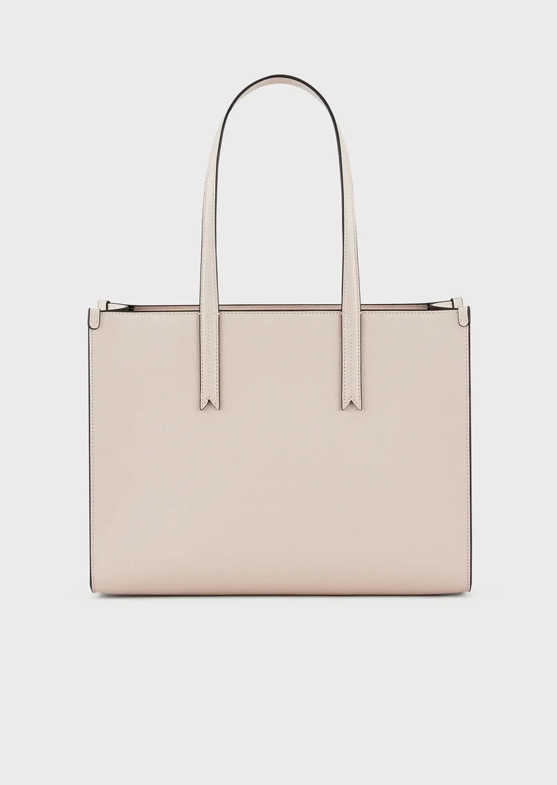 Emporio Armani Sac cabas finition liégée avec bijou de sac et grand logo perforé