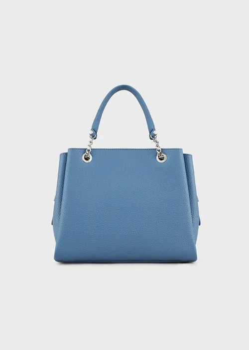 Sac à main Emporio Armani effet liégé avec bijou de sac aigle DENIM/DENIM