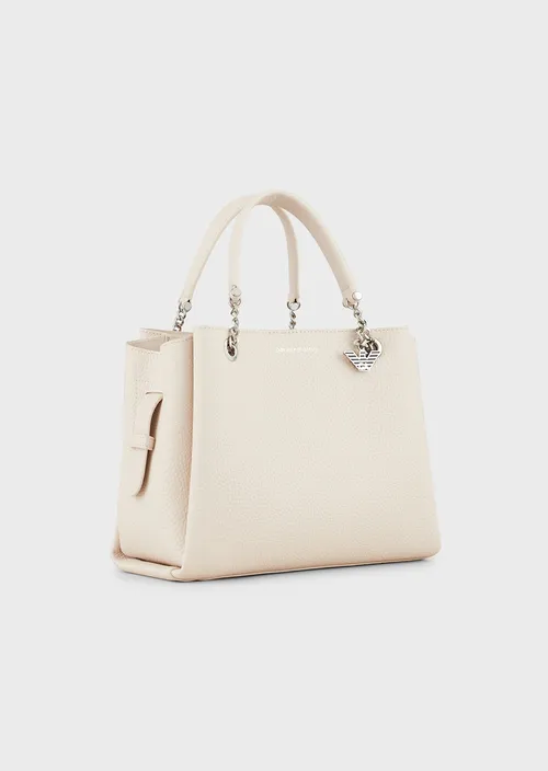 Sac à main Emporio Armani effet liégé avec bijou de sac aigle NUDE/NUDE