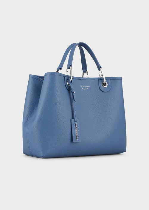 Emporio Armani Sac cabas MyEA Bag format moyen imprimé cerf DENIM/DATE