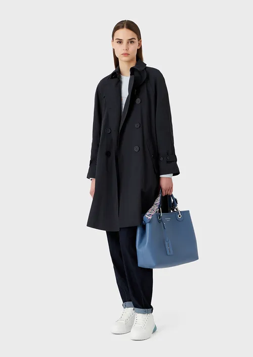 Emporio Armani Sac cabas MyEA Bag format moyen imprimé cerf DENIM/DATE
