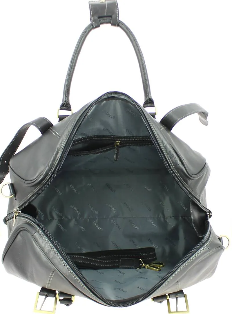 Sac de voyage en cuir Katana Noir