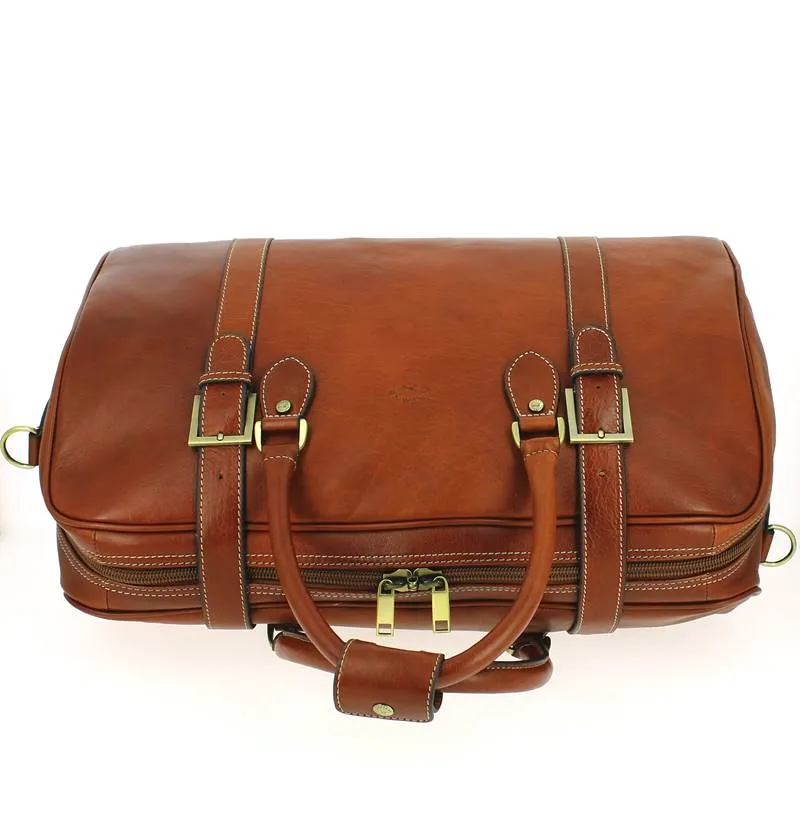 Sac de voyage en cuir Katana Marron