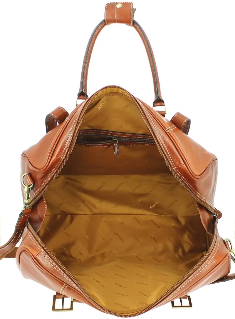 Sac de voyage en cuir Katana Marron