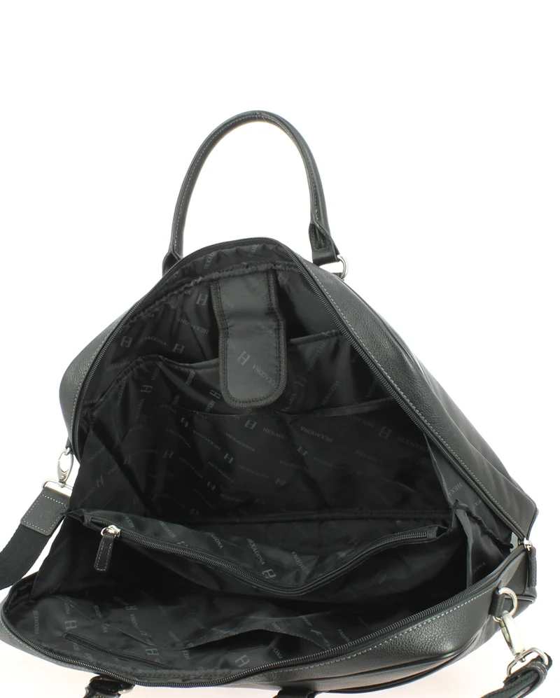 Porte document Hexagona cuir Noir