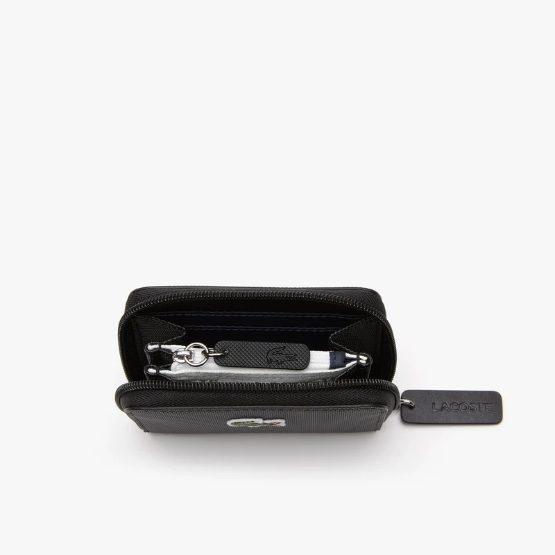 Petit Porte-Monnaie Zippé Femme LACOSTE Noir