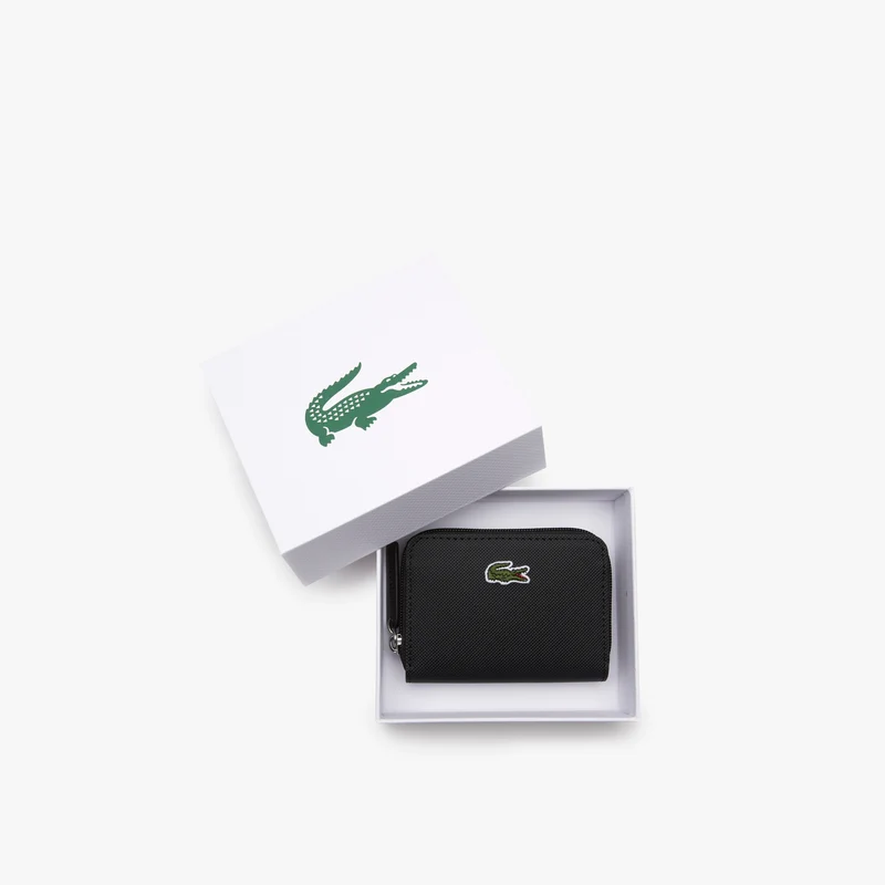 Petit Porte-Monnaie Zippé Femme LACOSTE Noir