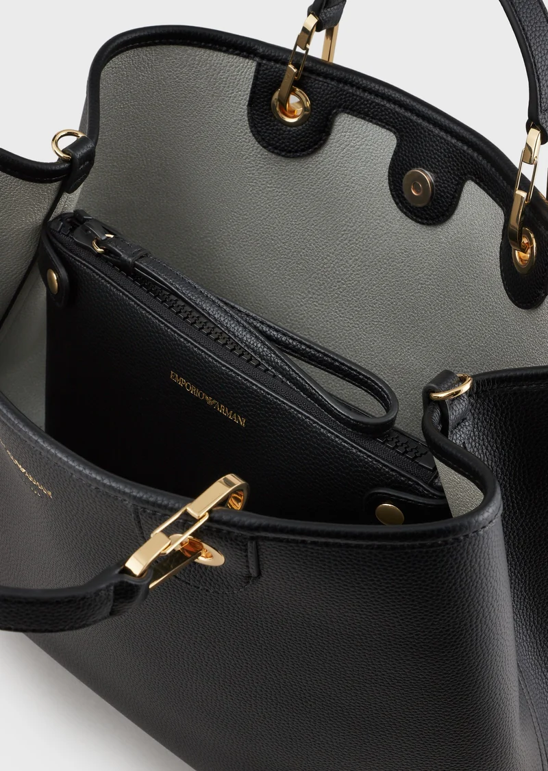 Sac Cabas Emporio Armani imprimé cerf NOIR