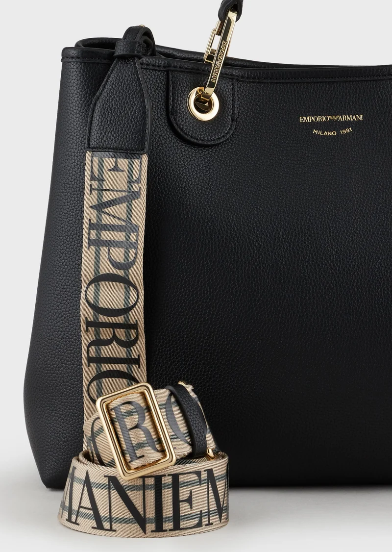 Sac Cabas Emporio Armani imprimé cerf NOIR