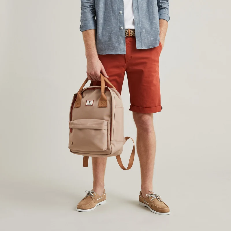Faguo Sac à dos polyester recyclé beige