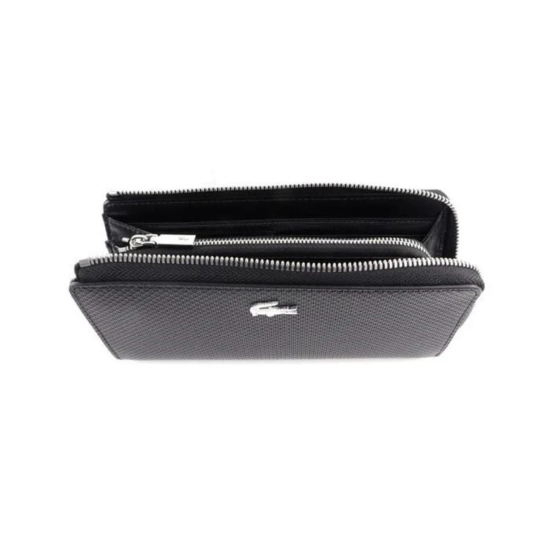 Portefeuille Lacoste Slim Zip Wallet Noir