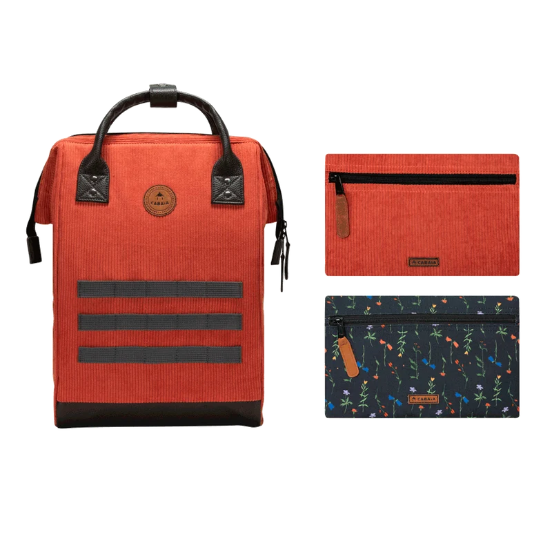 Sac à dos Cabaïa BRUGES-MEDIUM Velours brique