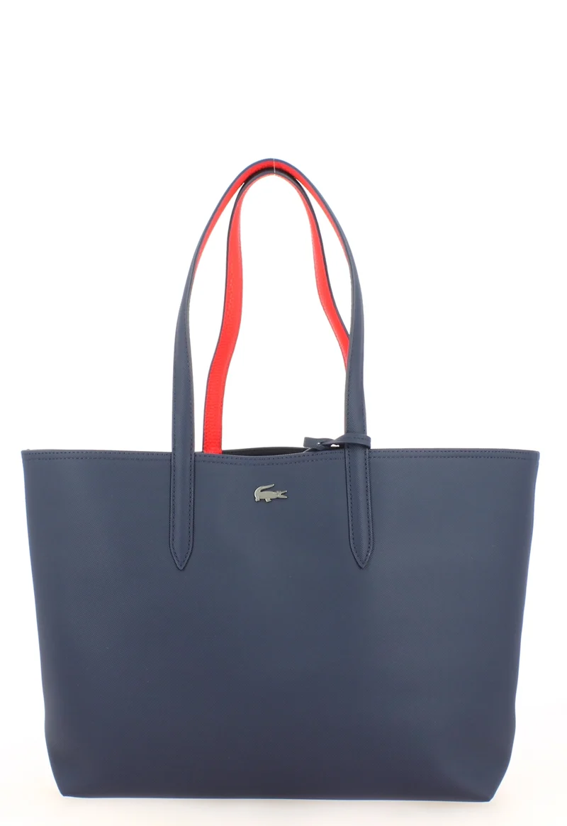 Sac Cabas Lacoste Réversible Bleu Rouge