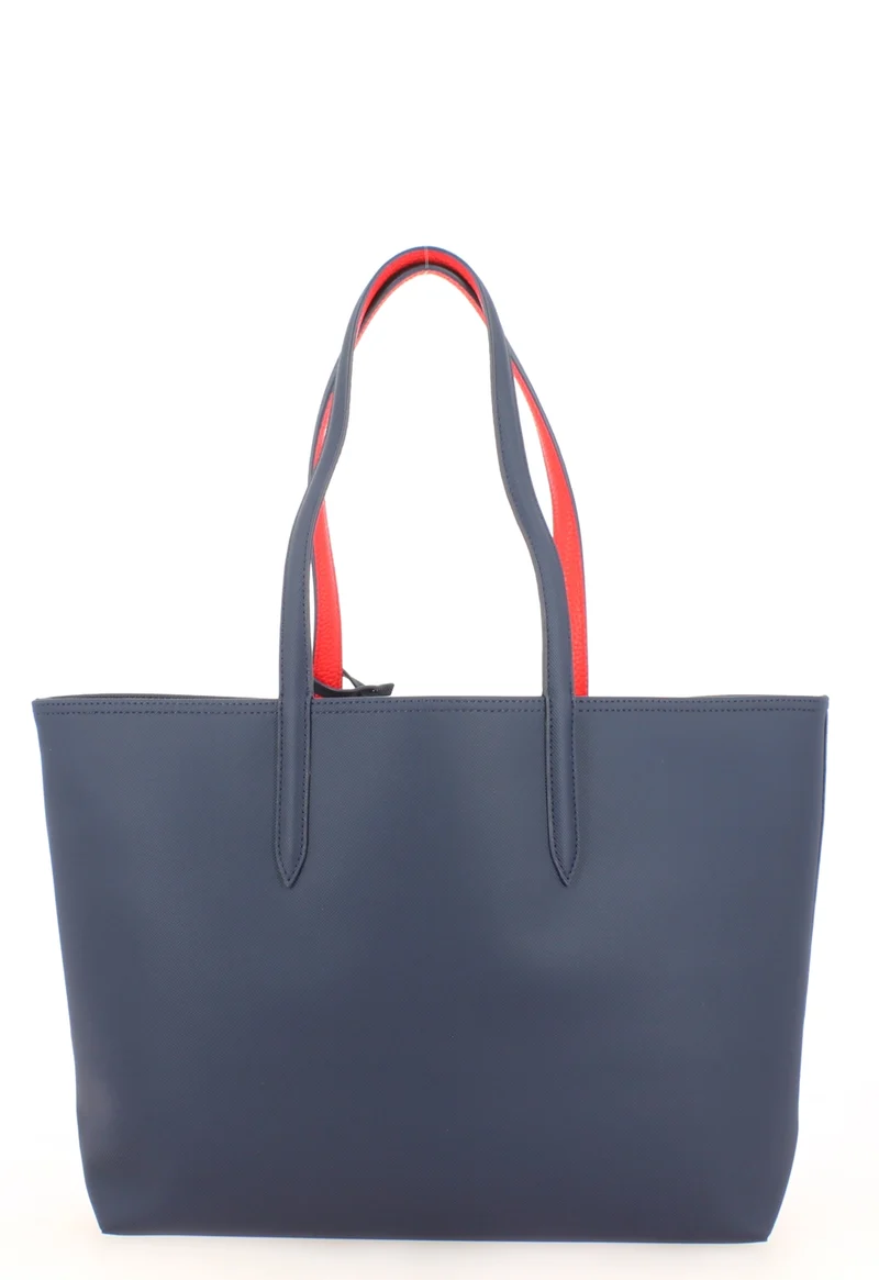 Sac Cabas Lacoste Réversible Bleu Rouge