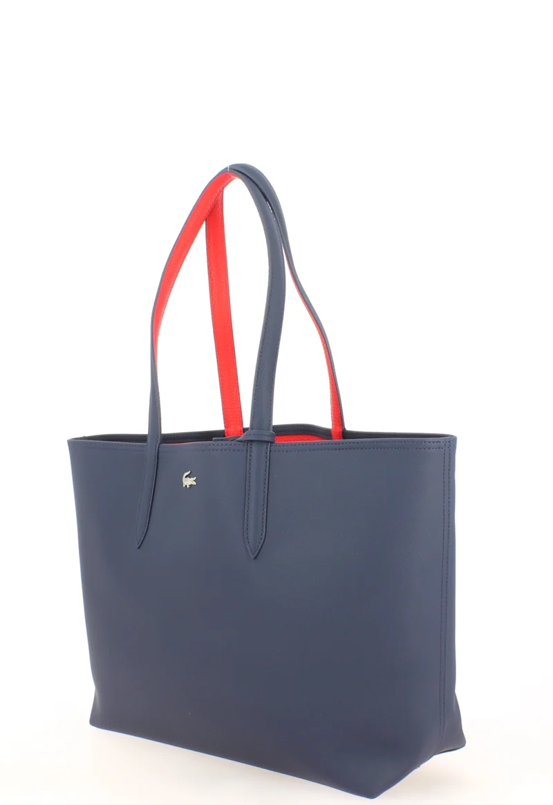 Sac Cabas Lacoste Réversible Bleu Rouge