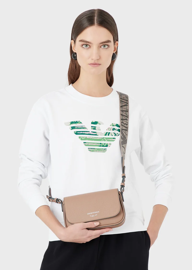 Mini sac à bandoulière imprimé cerf Emporio Armani Milano