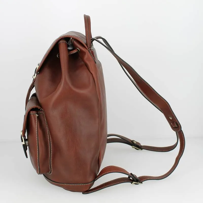 Sac à dos KATANA PC 13p cuir de vachette marron