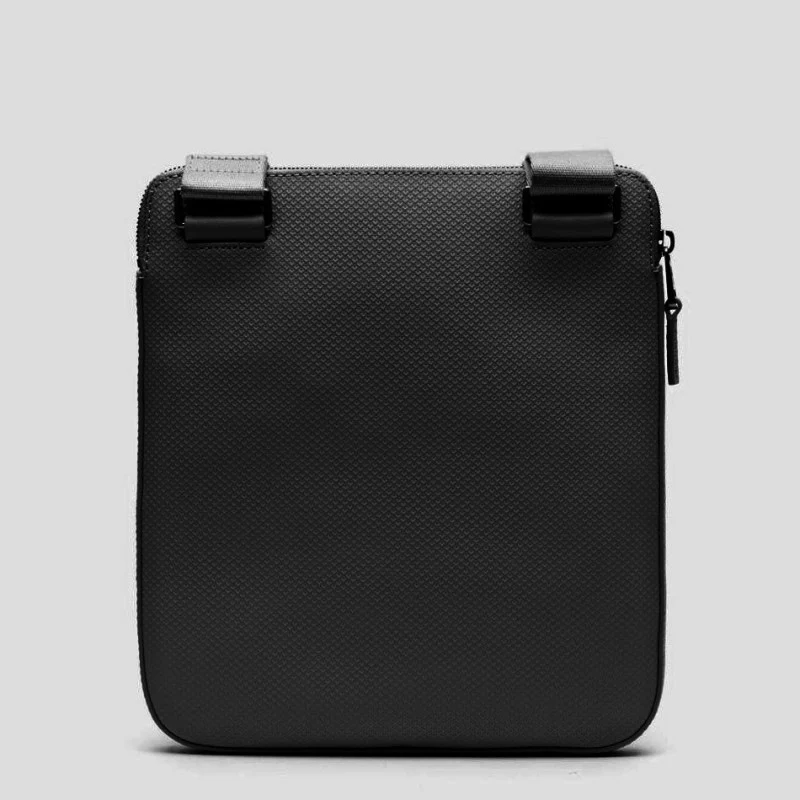 Sacoche LACOSTE PLATE Cuir CHANTACO Noir