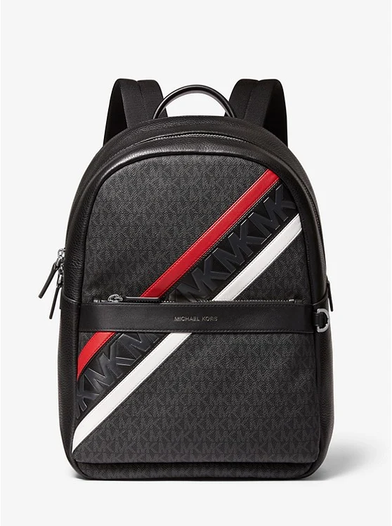 Sac à dos Michael Kors Greyson en cuir à rayures et à logo