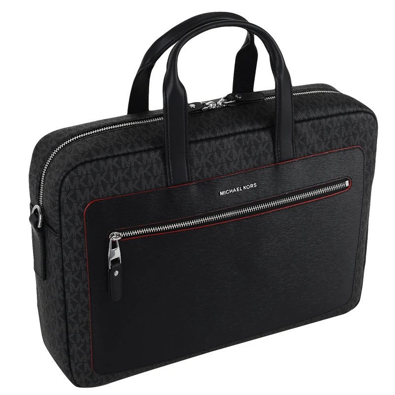 Porte-documents Michael Kors Hudson en cuir grainé à logo