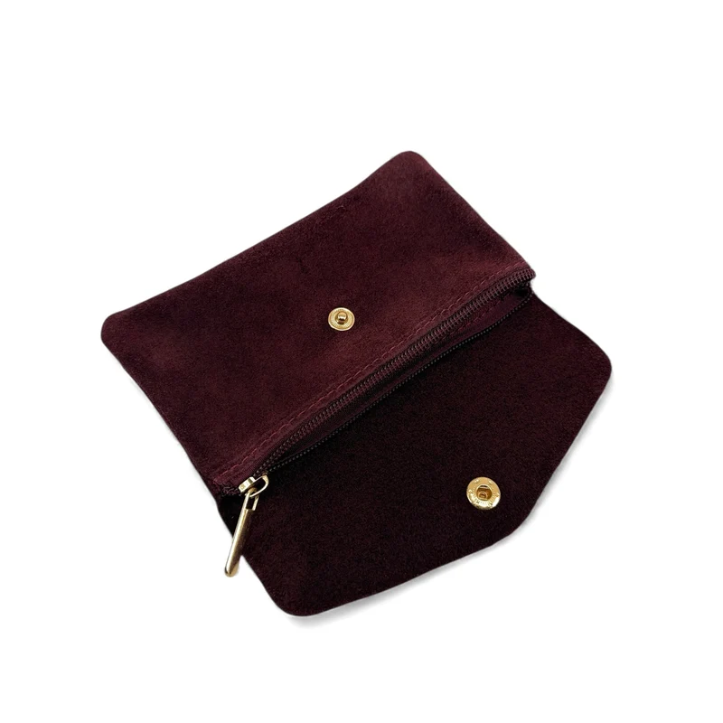 Pochette porte-monnaie en daim COMPO SUEDE Bordeaux