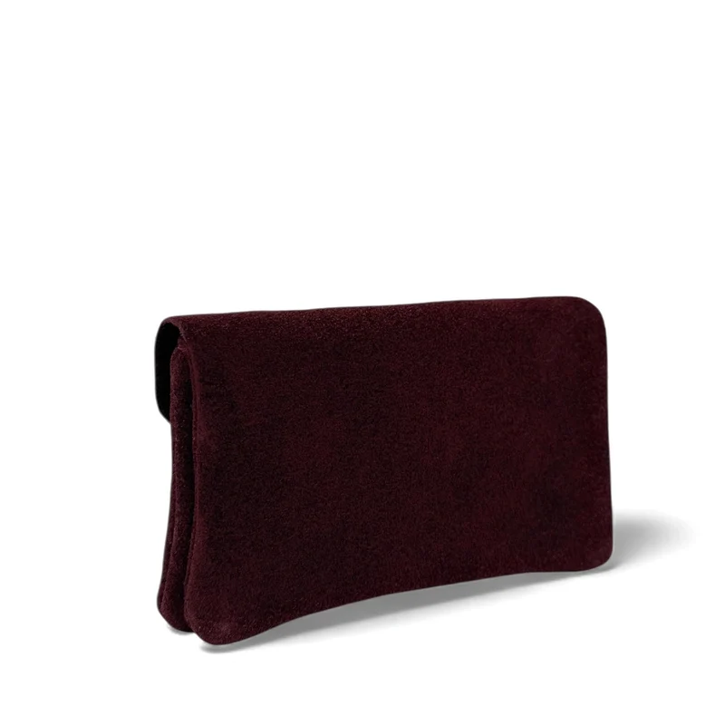 Pochette porte-monnaie en daim COMPO SUEDE Bordeaux