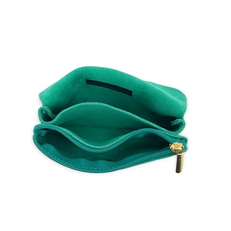 Pochette porte-monnaie en daim COMPO SUEDE Vert émeraude