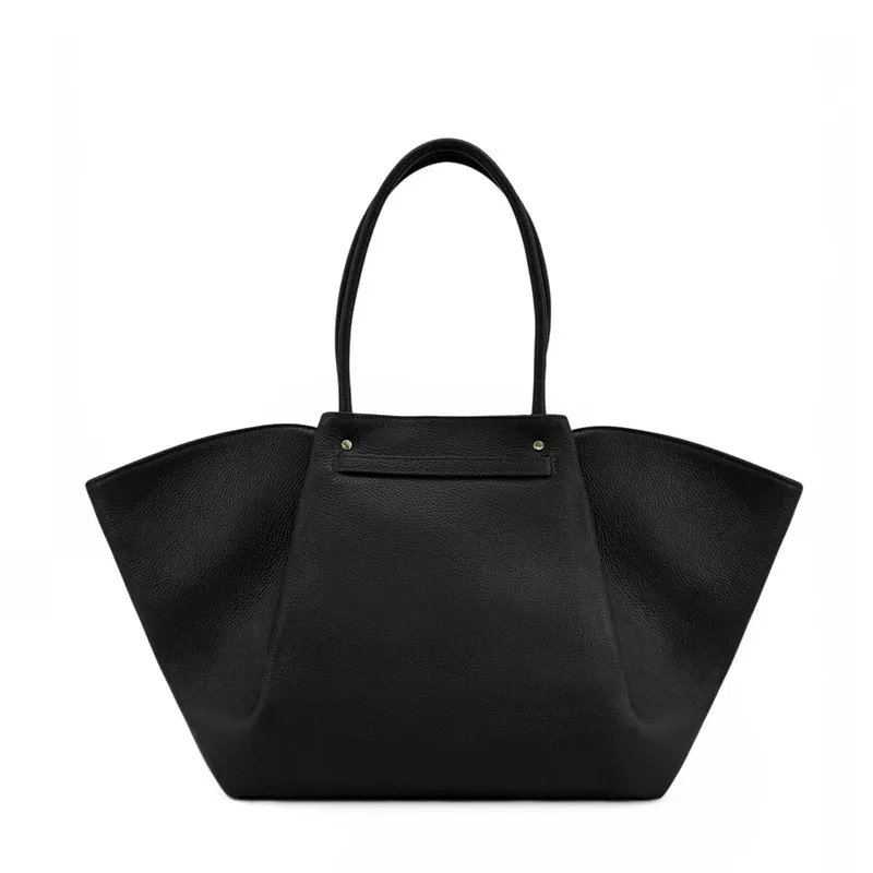 Sac cabas en cuir grainé et daim OFF CAMPUS Noir