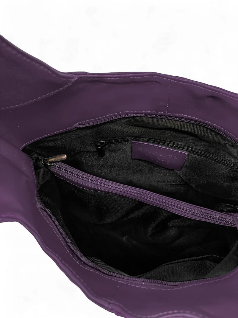 Sac HOBO en cuir lisse NEW AGE Violet