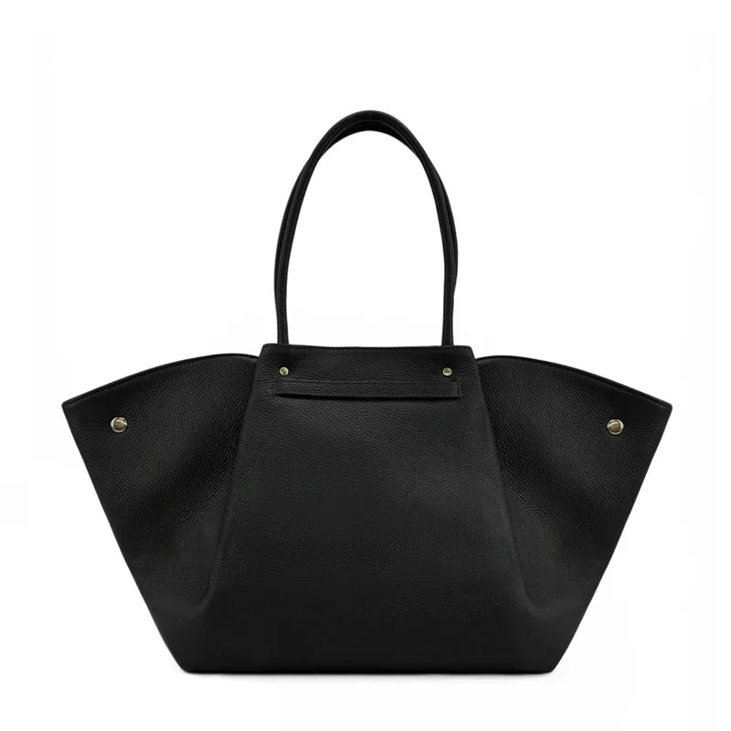 Sac cabas en cuir grainé CAMPUS Noir