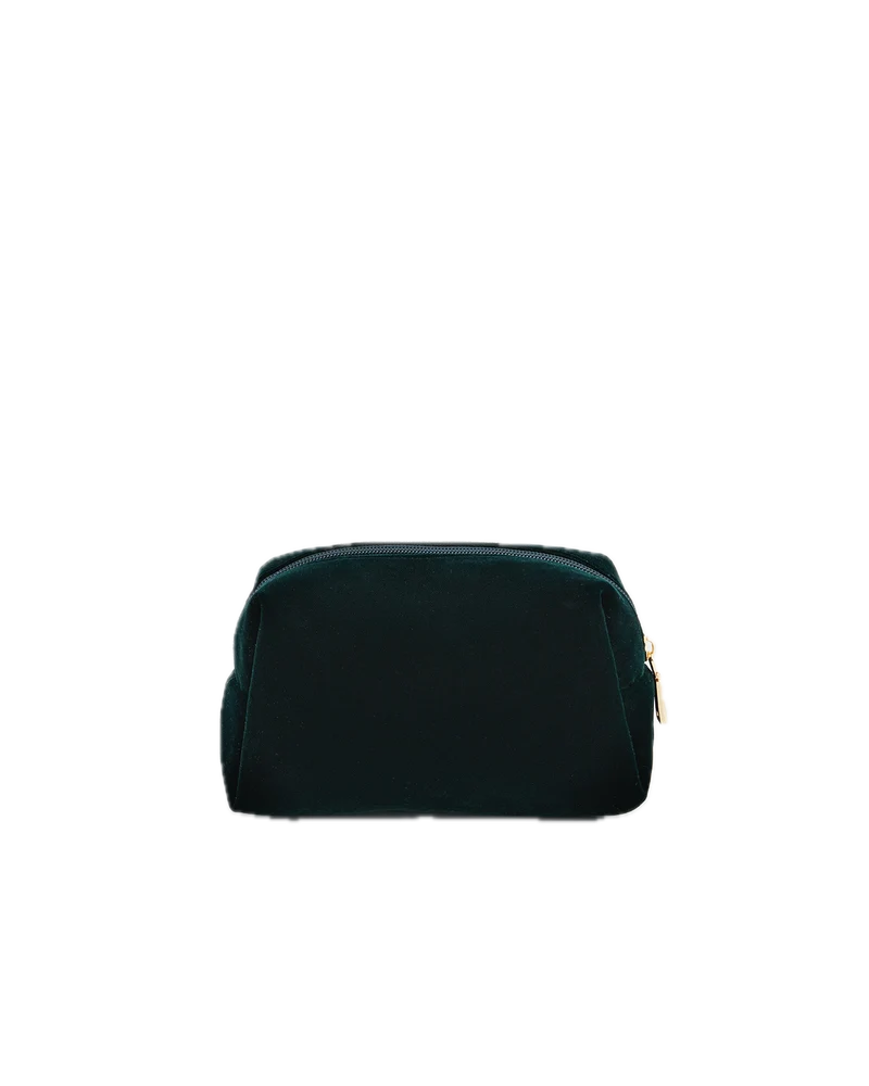 Green Velvet Cosmetic Pouch