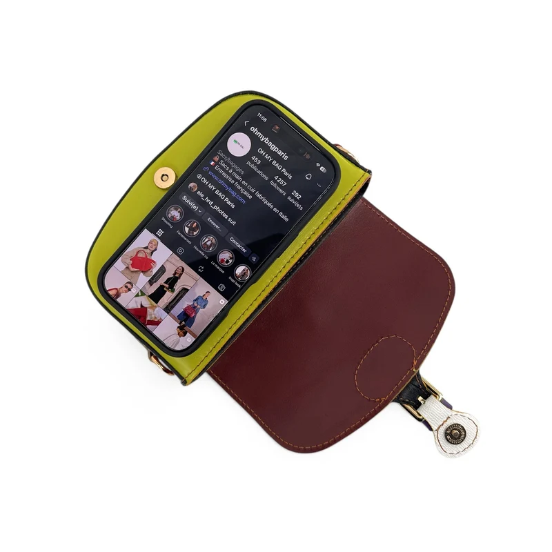 Mini-sac en cuir lisse MINI MADDY Multicolore 13