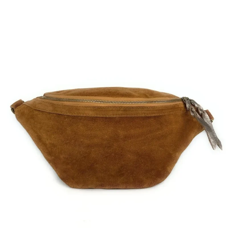 Sac banane en daim LILOU SUEDE Camel
