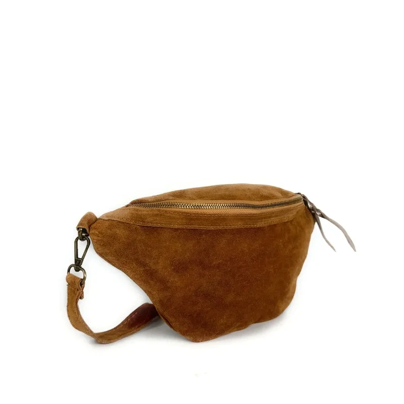Sac banane en daim LILOU SUEDE Camel