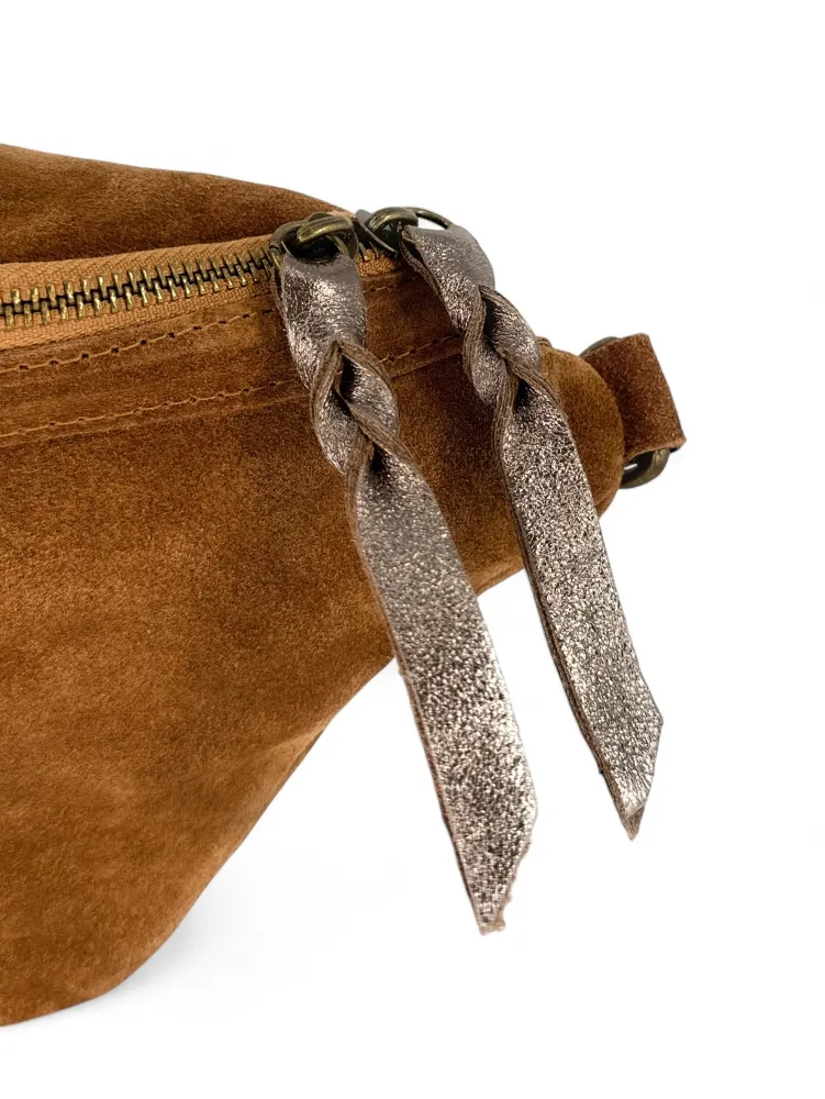 Sac banane en daim LILOU SUEDE Camel
