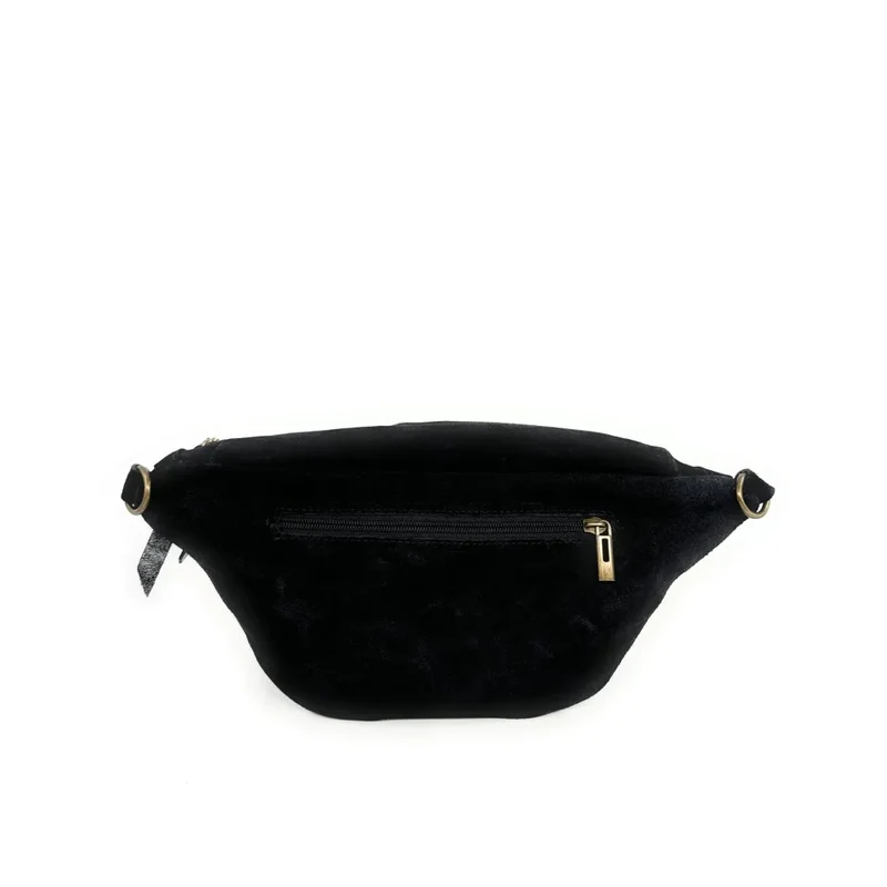 Sac banane en daim LILOU SUEDE Noir