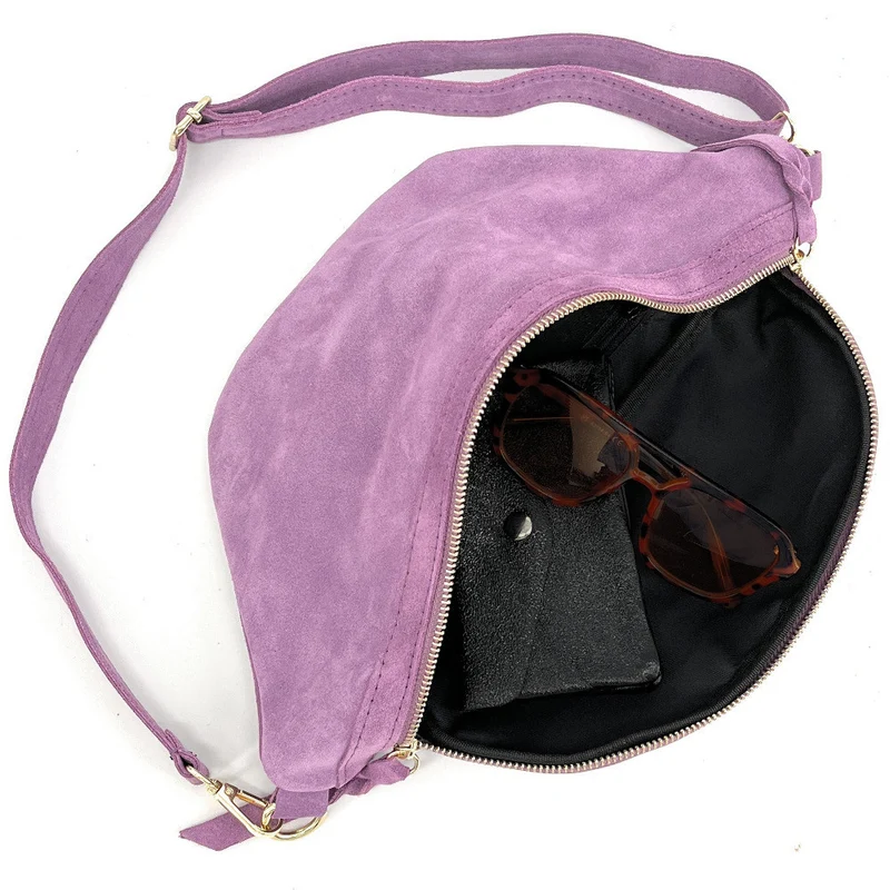 Sac banane en daim LILOU SUEDE Violine