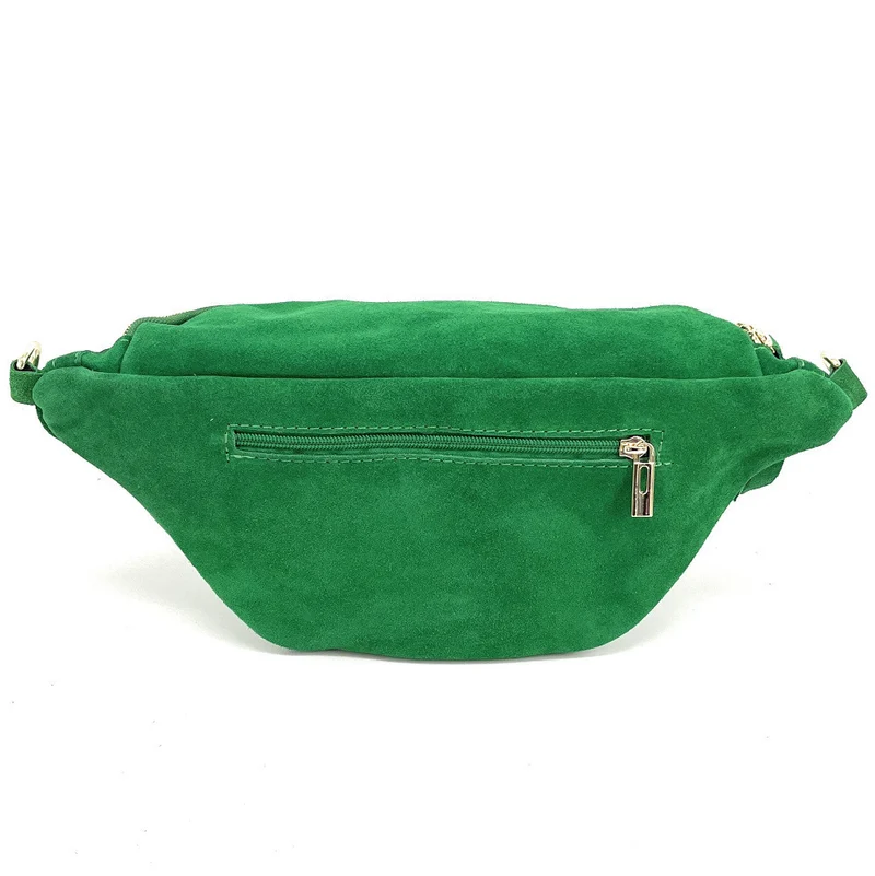 Sac banane en daim LILOU SUEDE Vert anglais