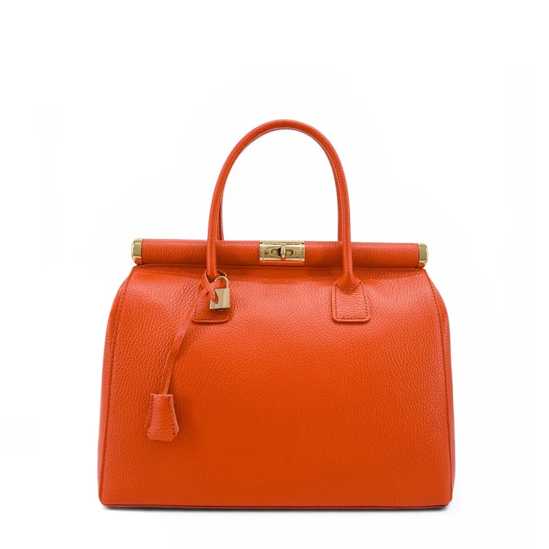Sac bowling en cuir grainé TROCADERO Orange
