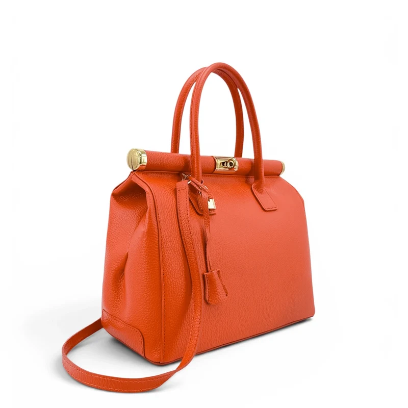 Sac bowling en cuir grainé TROCADERO Orange