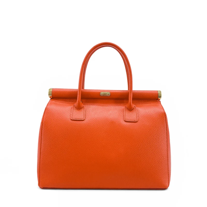 Sac bowling en cuir grainé TROCADERO Orange