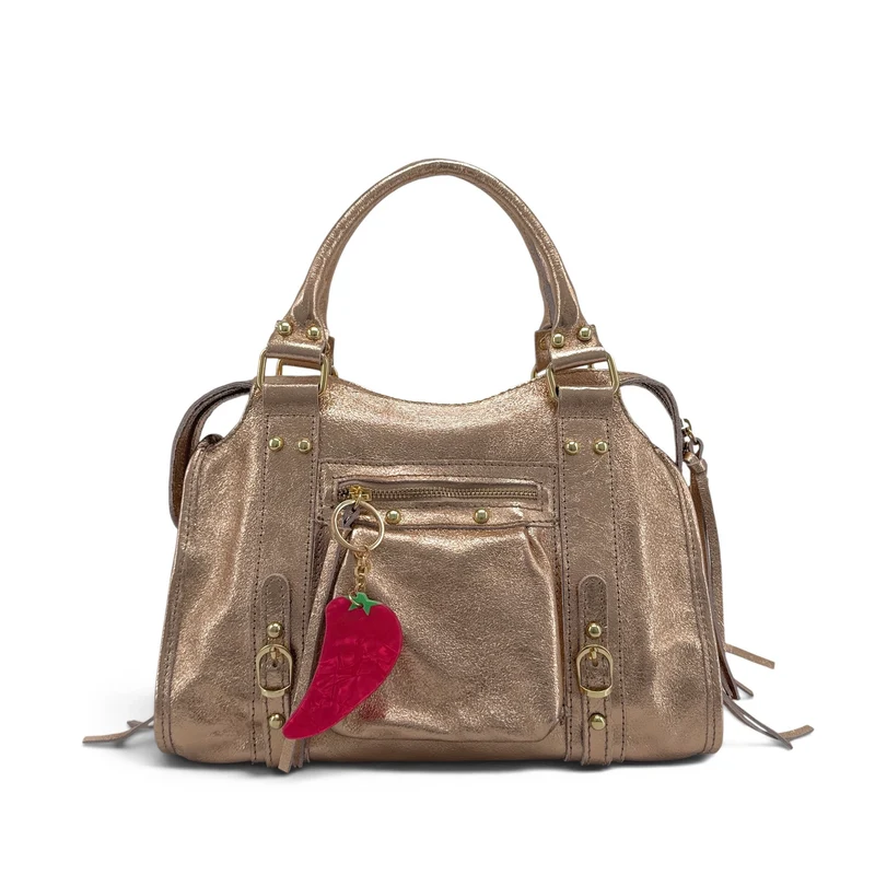 Sac à main en cuir irisé SANDSTORM GOLD Rose gold
