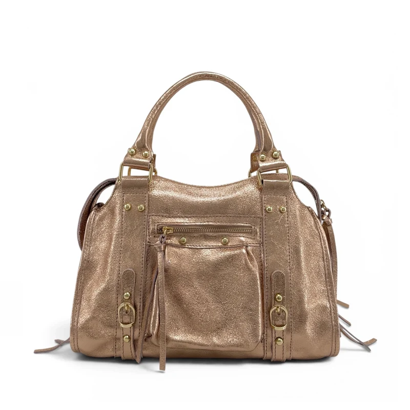 Sac à main en cuir irisé SANDSTORM GOLD Rose gold