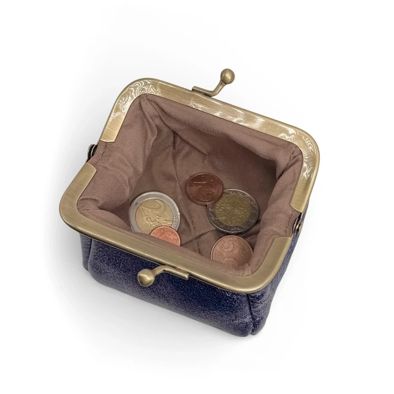 Pochette porte-monnaie en cuir irisé REINETTE Améthyste