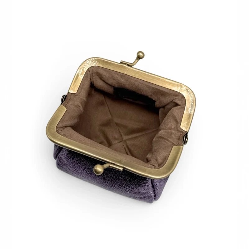 Pochette porte-monnaie en cuir irisé REINETTE Améthyste