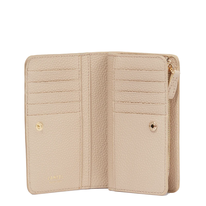 Rectangular zip compact wallet
