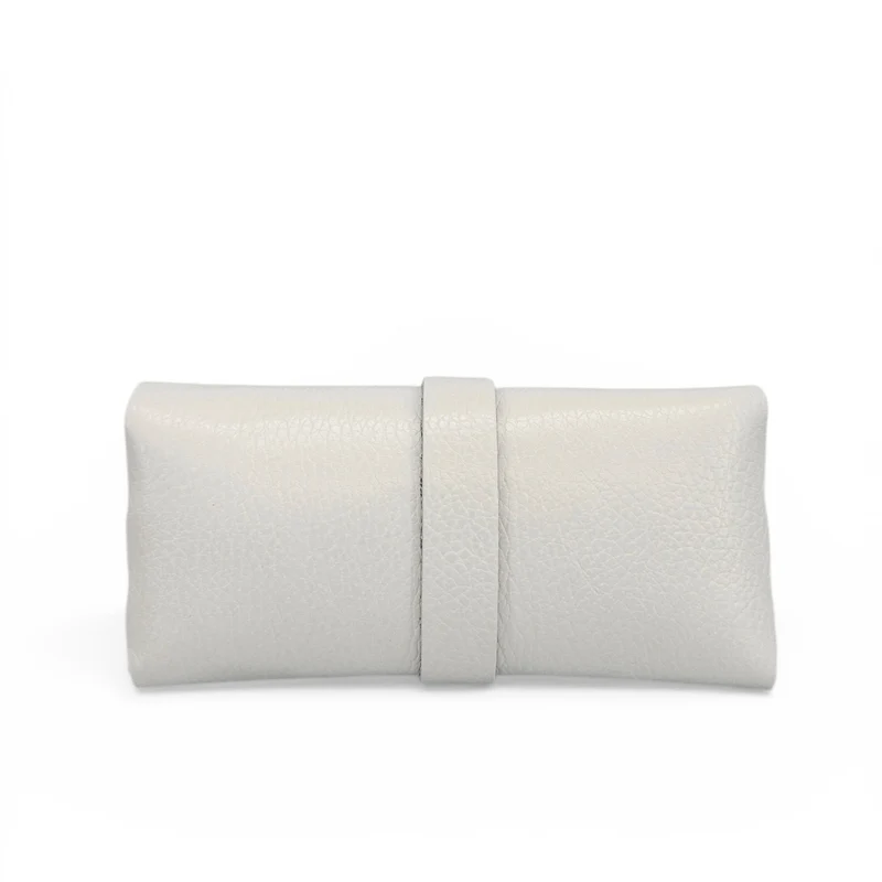 Etui à lunettes en cuir grainé LUMOS Blanc