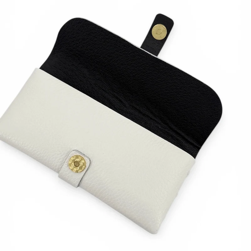 Etui à lunettes en cuir grainé LUMOS Blanc